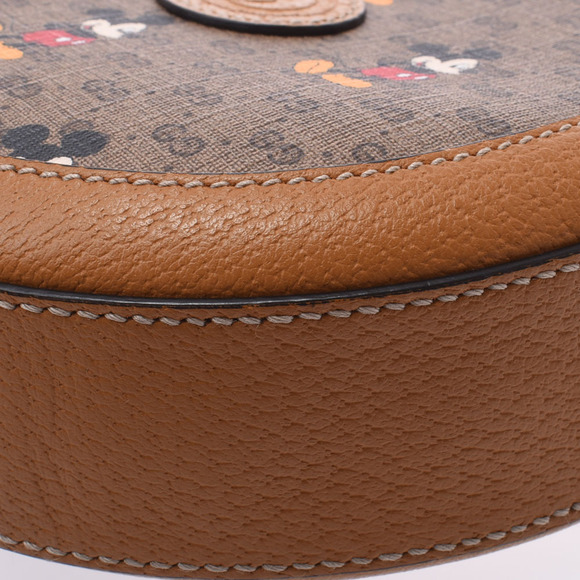 Gucci Mickey Mouse Round Brown Calfskin Shoulder Bag - Picture 7 of 9